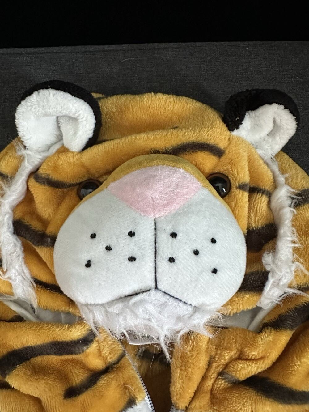 MICHLEY Tiger Costume Hooded Plush One Piece Romper Size 120 Toddler 2T-3T